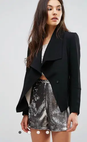 Dynamite light black front drape women jacket