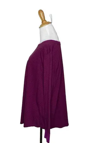 Terra & Sky Purple Burgundy Long Sleeve Stretch Soft Size 1X semi fitted