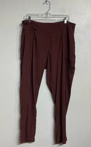 Mountain Hardwear  Burgundy Pull On Pants Sz XL