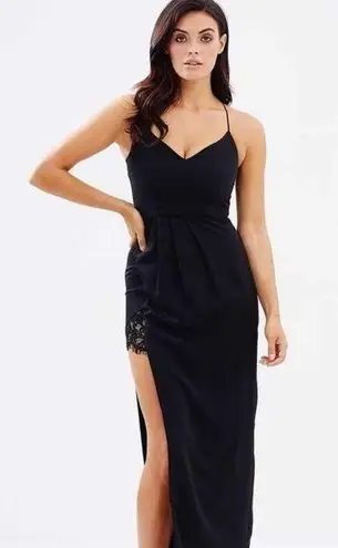 Lumier Love on top high slit tank dress Medium Black