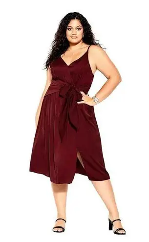 City Chic Pomegranate Red Dreaming Dress Sz.XXL/24 NWT