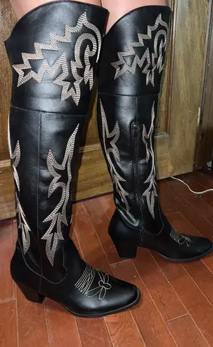 SheIn Black Western Boots