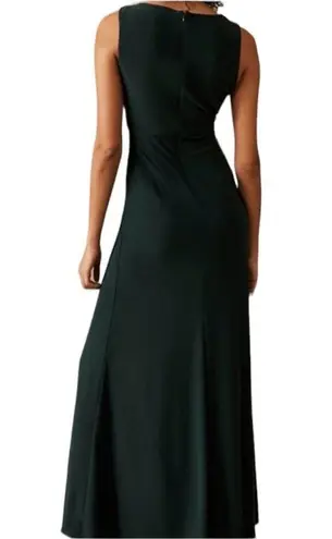 BHLDN Cortine Sleeveless Long Gown Front Slit Dress Forest Green Size 6 NWOT