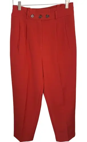 A loves A Woman’s Red / Orange High Paperbag Waisted Trousers Pants W-215 Sz 4