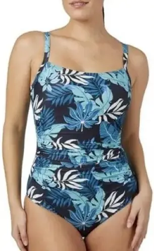 32 Degrees Heat 32 Degrees Cool Size XL Floral Ruching Detail One Piece Swimsuit. New With Tags