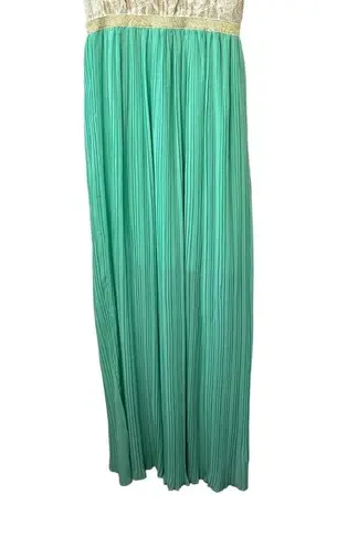 Double Zero  Sleeveless Maxi Dress Aqua & Ivory Size Small