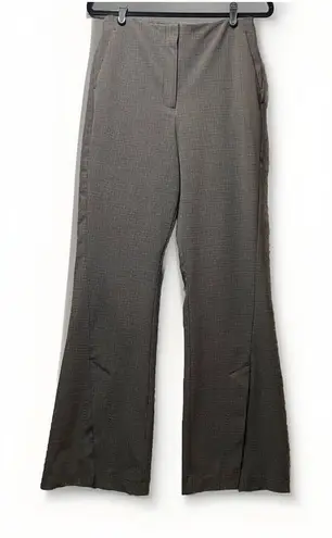 House Of Harlow 1960 Dress Pants 8 Wide Leg Trousers Brown Micro Check Slacks