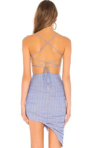 Majorelle  Andi Midi Dress in Blue Stripe