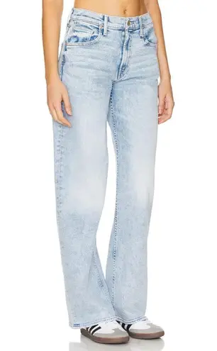 NWT Mother Spinner Zip Sneak in Light As A Feather Loose Slouchy Jeans 25 Blue