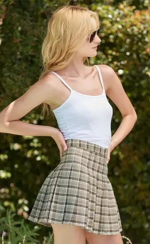 Comfy And Ready Plaid Skorts In Mint Green Size Medium