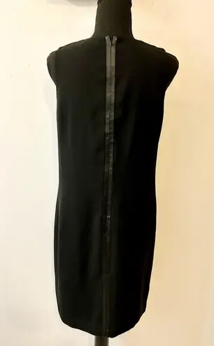 Vince  Leather Trim Strapping Dress in Black Size 10