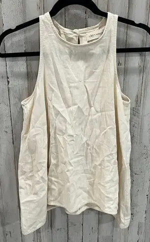 Ursa Minor Linen Blend Cream Asymmetrical Tank Top Womens XS Natural Sustainable