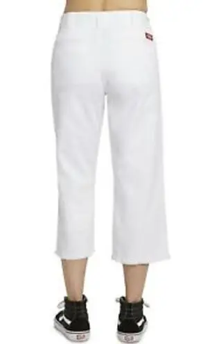 Dickies  Pants Women's Size 7/28 Relaxed Flat Front Cropped White NWT**