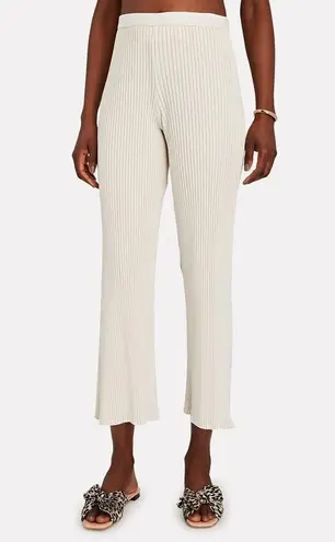 John Elliott Ginza Rib Knit Long Sleeve Cardigan & Trouser Pants Set Cream 1 / S