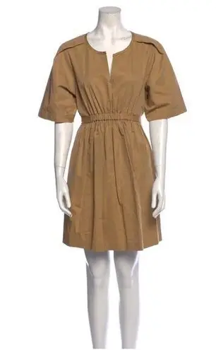 3.1 Phillip Lim Dress 2 Khaki Cotton Twill Short Sleeve Minimalist Neutral Trip