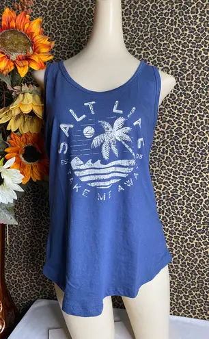 Salt Life NWOT Washed Navy DRIFT AWAY RacerBack Tank Top MEDIUM