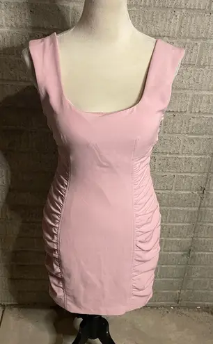 G by Guess Guess Womens Pink Ruched Sleeveless Bodycon Mini Dress Size 4