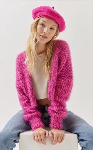 Urban Outfitters UO Elise Cropped Fuzzy Cardigan NWT