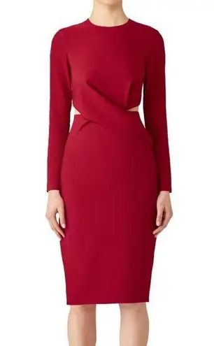 Finders Keepers Oblivion Revolution Midi Dress Cutouts Lipstick Red Cocktail szS