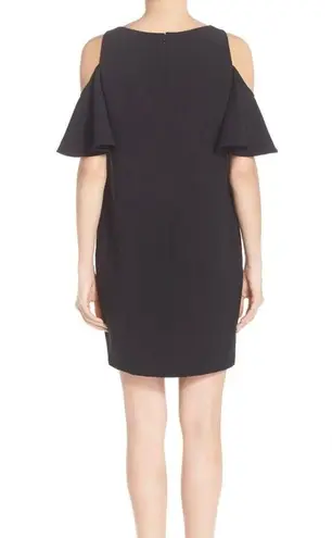 Chelsea28 🛍️ 'Peek-A-Boo' Cold Shoulder Black Shift Dress Size XL