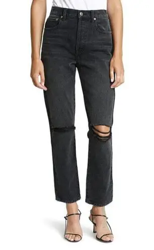 Pistola NWT Keaton Button Fly High-Waisted Slim Straight Jeans Women's Black 24