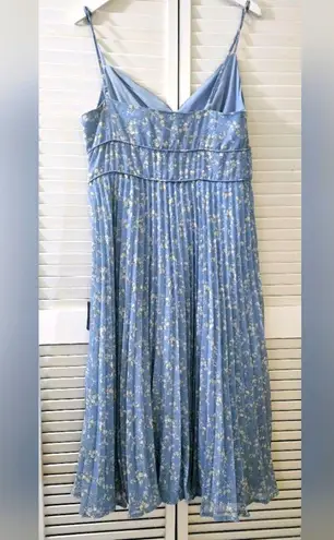 Lulus Darling Favorite Light Blue Floral Sleeveless Pleated Midi Dress S… Size XL