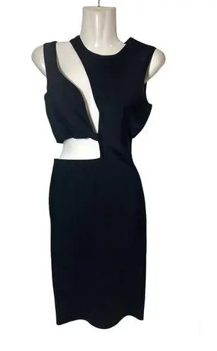 BCBGMAXAZRIA Women's  Cut-out Cocktail Party Dress Black Size XS