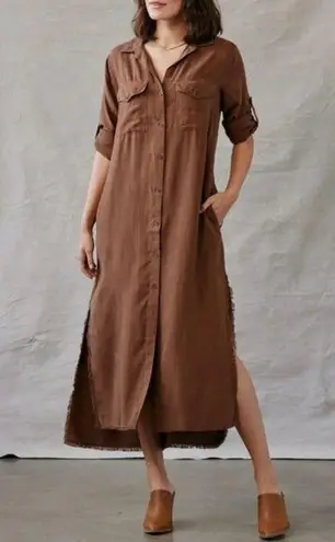 Bella Dahl Maxi Shirt Dress – Golden Topaz, Size XS, NWT with Minor Flaws