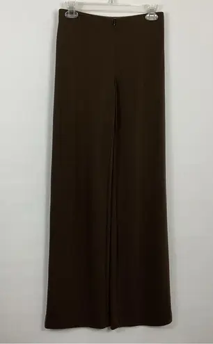 Joseph Ribkoff Brown Zip Front Knit Stretch Trouser Pants Size 6