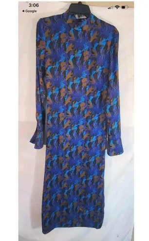 STAUD * Women's Size 12 Sapphire Sirens Thicket Long Sleeve Dress New, A66
