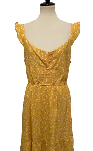 BB Dakota Steve Madden Yellow Floral Maxi Dress