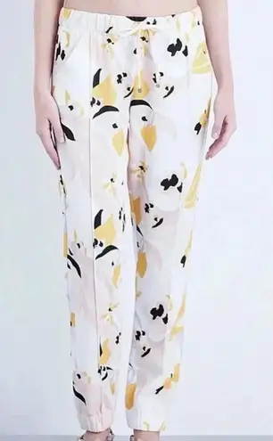 Heidi Klein Honolulu Woven Harem Trousers Drawstring Elastic Waist Size Small Yellow