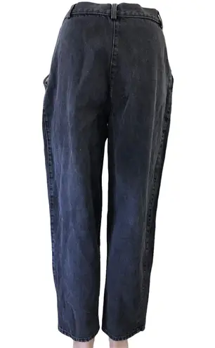 Vintage 80s 90s Black High Waist Relaxed Fit Tapered Mom Jeans Size 28