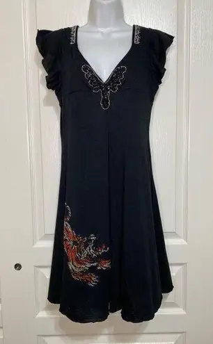 Ed Hardy Maxi Dress with Embellishments, Size Medium