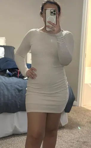 Sparkly mini dress White