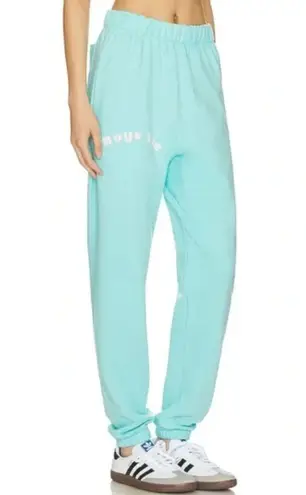 Boys Lie NWT Sweatpants - Aqua Blue w/ Pale Pink Text