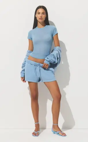 SKIMS French Terry Classic Short in Blue Bell, Size X-Small