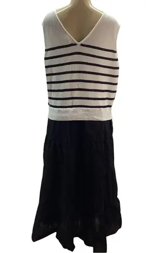 Occasions Size 3X Striped Black and White Sleeveless Maxi Dress. New With Tags.