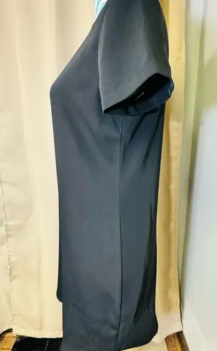 Adrienne Vittadini Women’s Size 2 Dress Shift Short Sleeve Black Mini