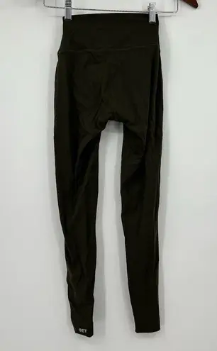 Set Active SPORTBODY LEGGING olive green smooth texture compression size XS