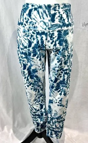 Rbx Active RBX high waist  teal and white tie dye active leggings size large