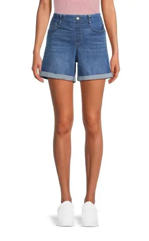 Time & Tru New  Women's Denim Shorts with Cuffed Hem Size: L(12-14)