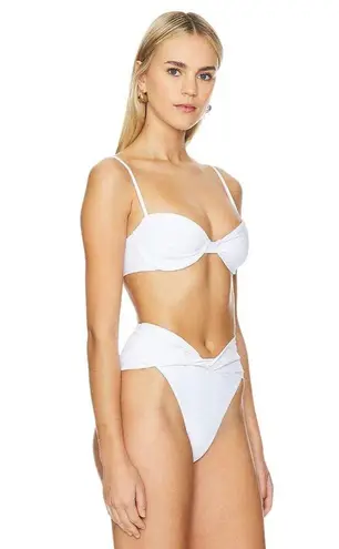 Agua Bendita X Revolve Irene Bikini Top in White Small Womens Swimsuit