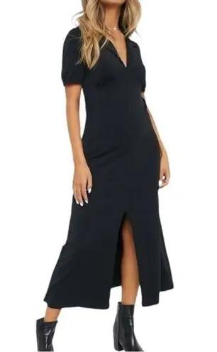 ASOS Design Ultimate Midi Tea Dress with Collar in Black Women’s Size 4 - Image 1