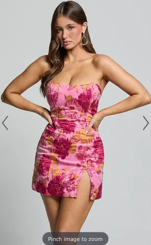 Showpo Floral Strapless Dress