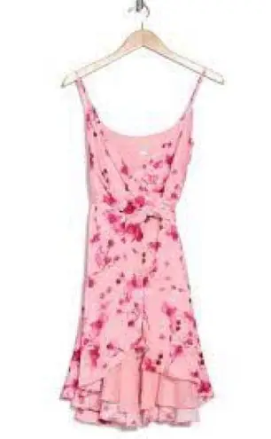 Hutch NWT Sleeveless Tie Back Wrap Dress Large, PINK TONAL