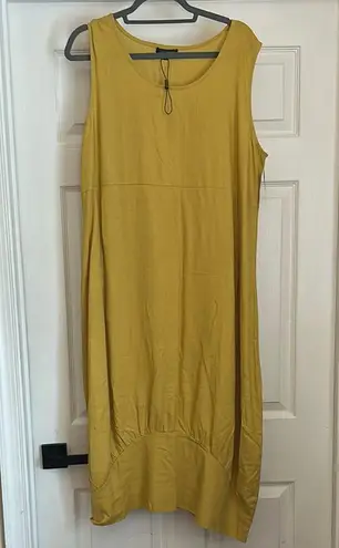For Cynthia Elegant Yellow Sleeveless Dress