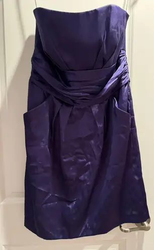 David's Bridal Purple Bridesmaid Dress