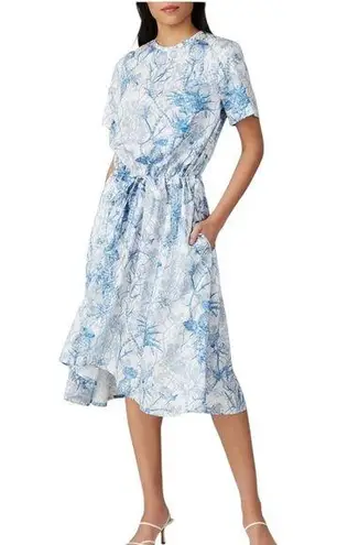 Cedric Charlier Toile Printed Drawstring Dress Blue Size 12