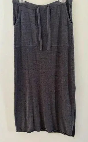 Barefoot Dreams Maxi Skirt Size Medium Dark Grey Cozychic Ultra Lite Knit #927